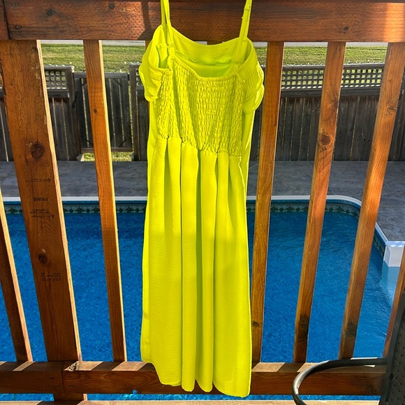 EUC worn twice fluorescent Green Party dress. Size Small. - Picture 2 of 2